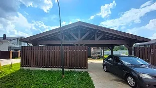 Деревянный навес ЭРМИТАЖ - миниатюра
