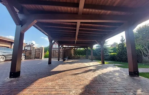 Односкатный навес для автомобилей ЛЕОН — Фото 2