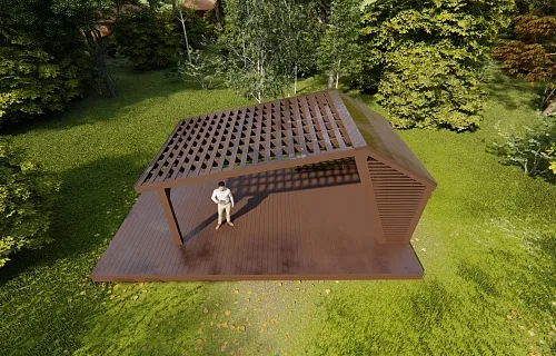 НАВЕС-БЕСЕДКА МОДЕРН — Фото 7