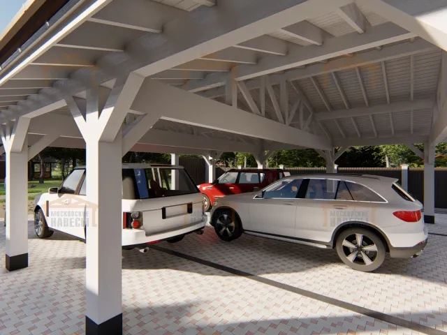 Навес для шести машин БОЛЬШОЙ — Фото 4