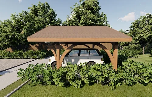 НАВЕС С ГНУТОКЛЕЕНЫМИ БАЛКАМИ АРКАДИЯ — Фото 4