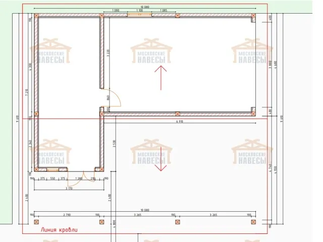 Навес гаражом и хозблоком МАКСИ 5 — Фото 5