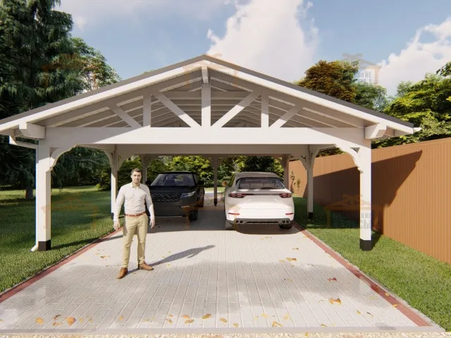 Навес для двух машин НАПОЛЕОН — Фото 13