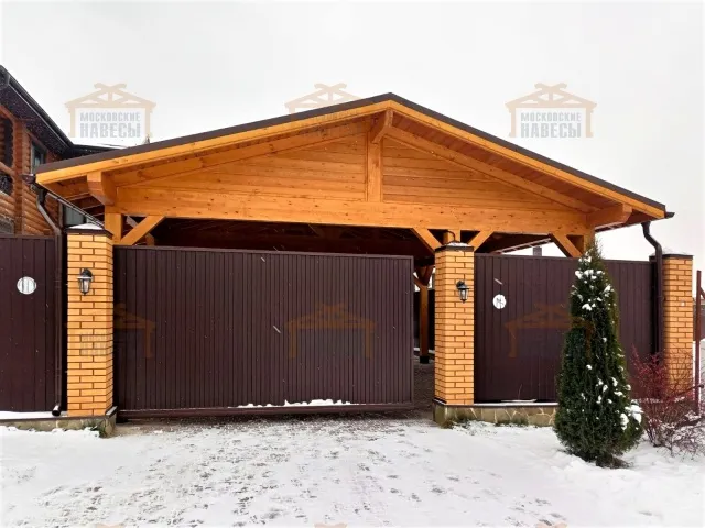 Навес из клееного бруса БОНАПАРТ — Фото 2