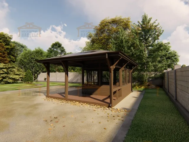 Застекленная беседка ГРАФСКАЯ ПРИСТАНЬ MINI — Фото 6