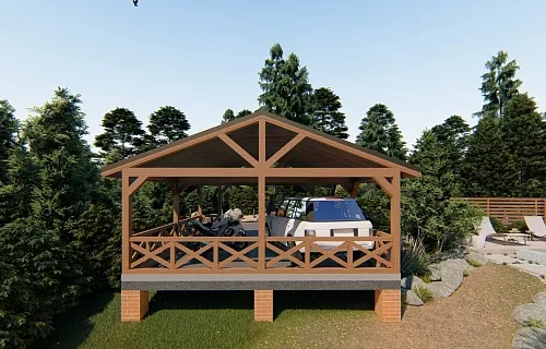 Навес для двух машин ПРОВАНС — Фото 6