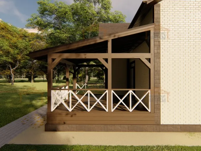 ВЕРАНДА К ДОМУ ЛЕСНАЯ — Фото 6