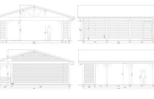 Навес для трех авто с хозблоком СОНАТА — Фото 10