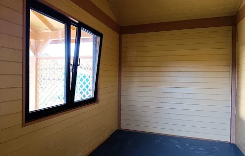 Деревянный навес для машин с хозблоком ЭЛЛАДА — Фото 5