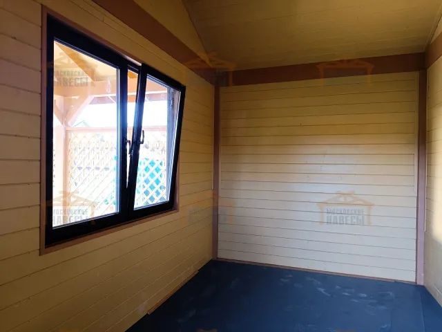 Деревянный навес для машин с хозблоком ЭЛЛАДА — Фото 5