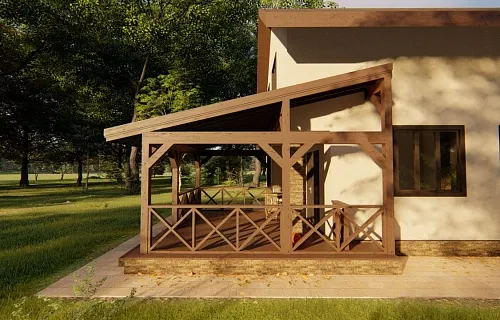 ВЕРАНДА К ДОМУ ЯНТАРНАЯ — Фото 7