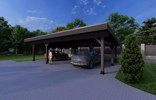 Навес для двух машин РОНДО 2.0 — Фото 1