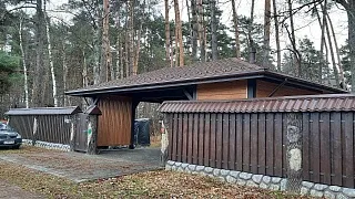 Навес для двух машин с хозблоком ЛЕСНОЙ - миниатюра