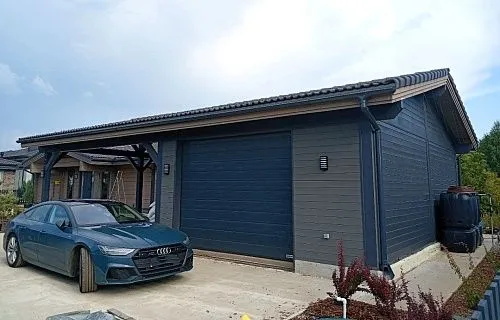 Навес для двух авто с хозблоком ПАРКВИЛЛЬ — Фото 1