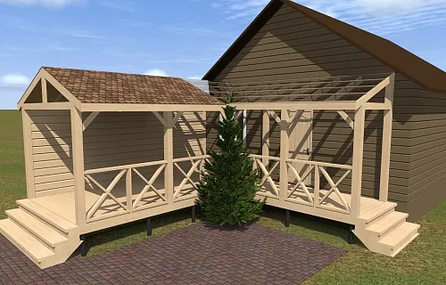 УГЛОВАЯ ВЕРАНДА К ДОМУ ПЕГАС — Фото 2