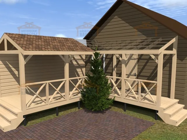 УГЛОВАЯ ВЕРАНДА К ДОМУ ПЕГАС — Фото 2