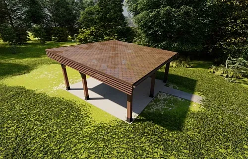 Навес для двух машин РОНДО — Фото 11