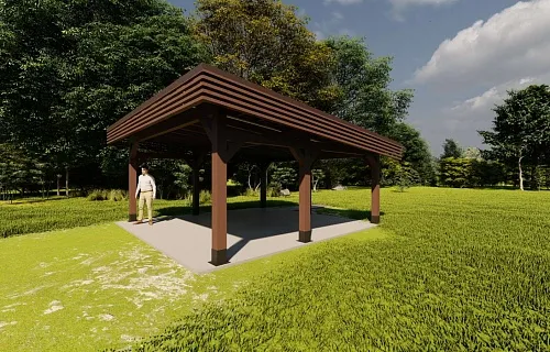 Навес для двух машин РОНДО — Фото 10