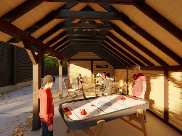 НАВЕС-БЕСЕДКА КАРПАТЫ — Фото 3