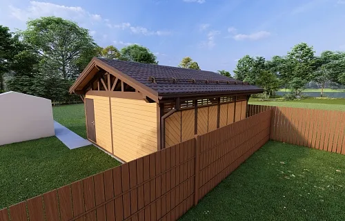 Закрытый навес для 2ух авто ВАЛЬДОРФ — Фото 7