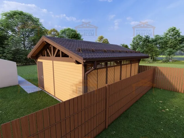 Закрытый навес для 2ух авто ВАЛЬДОРФ — Фото 7