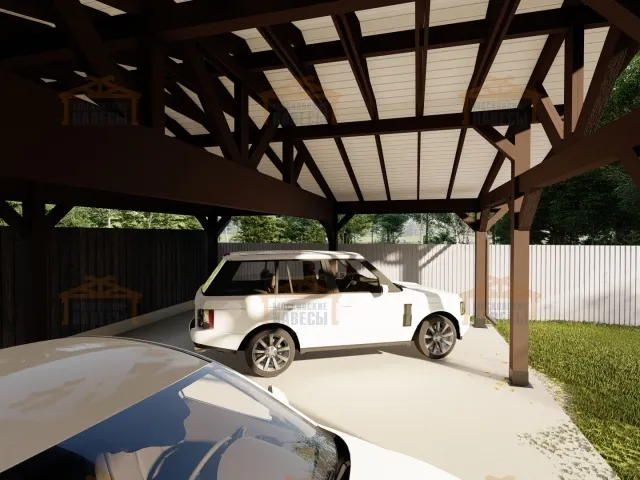 Деревянный навес ЭРМИТАЖ — Фото 9