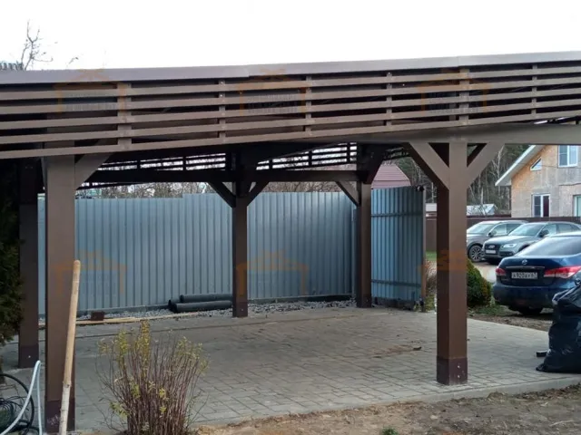 Навес для двух машин РОНДО — Фото 5