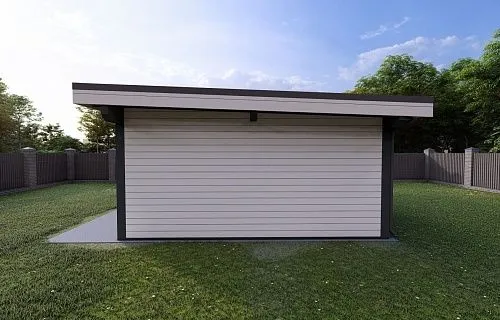 Навес для двух машин с хозблоком ФЛЭТ 1.0 — Фото 5