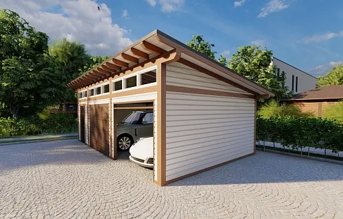 ГАРАЖ ДЛЯ ДВУХ МАШИН СО ХОЗБЛОКОМ ЛАДОГА — Фото 4