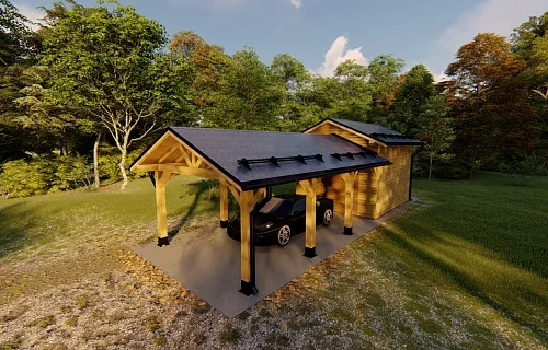 Гараж и навес для машин МИЛЛЕНИУМ — Фото 2