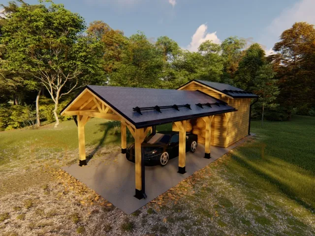 Гараж и навес для машин МИЛЛЕНИУМ — Фото 2