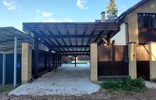 Навес для двух машин РОНДО — Фото 8