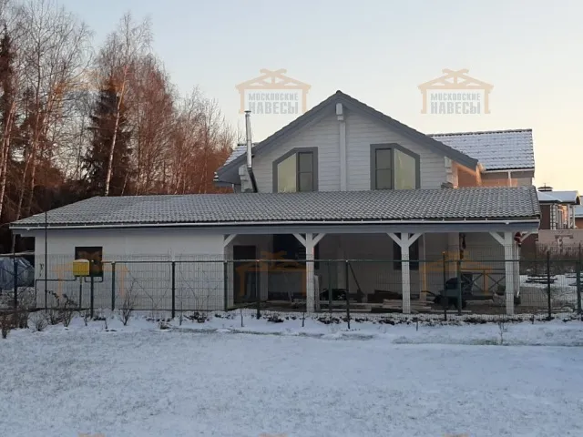 Навес с гаражом МЕДВЕЖИЙ — Фото 5