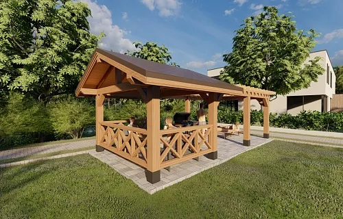 НАВЕС ДЛЯ БАРБЕКЮ ФЭМИЛИ ПАРК — Фото 6