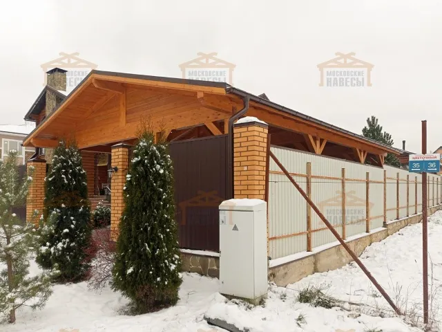 Навес из клееного бруса БОНАПАРТ — Фото 3