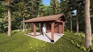 Застекленная беседка БУРЕВЕСТНИК 2.0 - миниатюра
