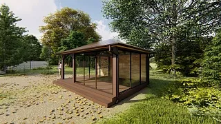 Застекленная беседка КИНГСТОН 2.0 - миниатюра