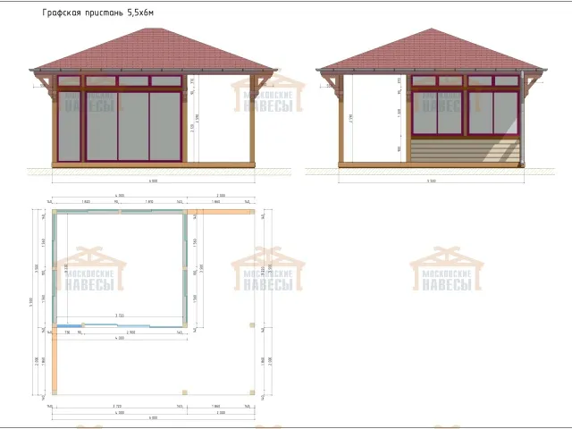 Застекленная беседка ГРАФСКАЯ ПРИСТАНЬ MINI — Фото 8