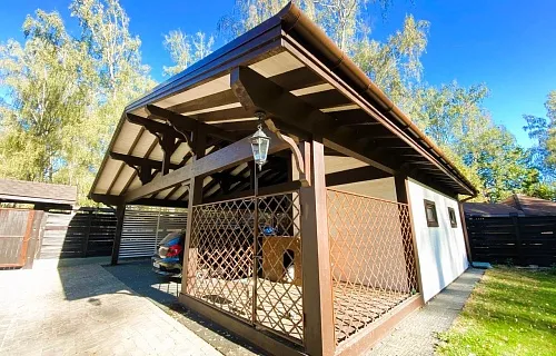 Навес для четырех авто с хозблоком АРНОЛЬД — Фото 2