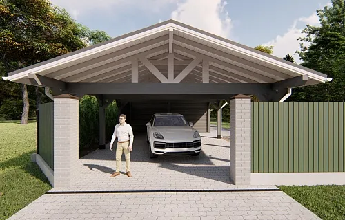 Навес из клееного бруса СУЛТАН — Фото 4