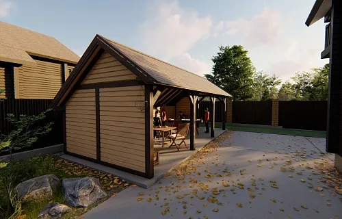 НАВЕС-БЕСЕДКА КАРПАТЫ — Фото 4