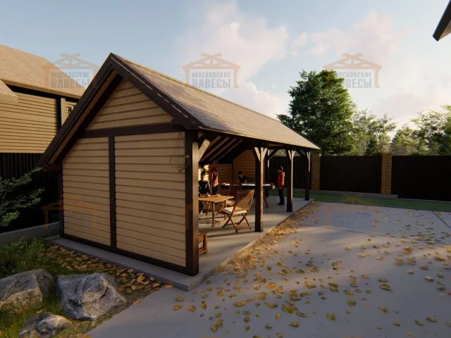 НАВЕС-БЕСЕДКА КАРПАТЫ — Фото 4