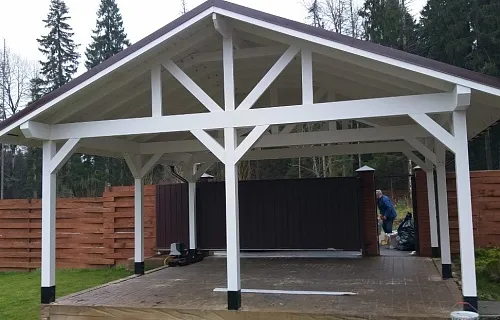 Навес для двух машин КАНТРИ — Фото 11