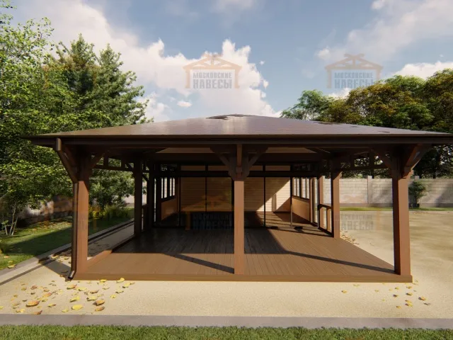 Застекленная беседка ГРАФСКАЯ ПРИСТАНЬ XL — Фото 9