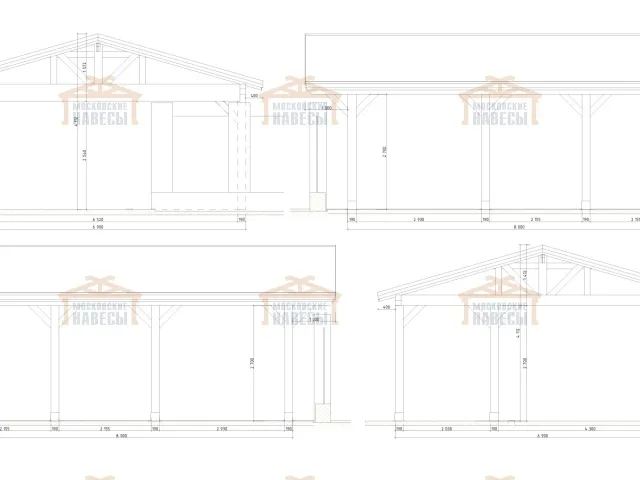 Навес для двух машин АЛЬПИЙСКИЙ — Фото 9