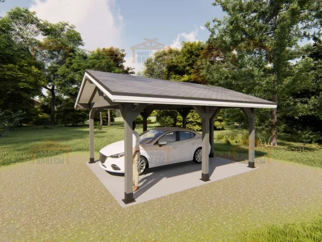 Навес для одного автомобиля ЛОТУС — Фото 2