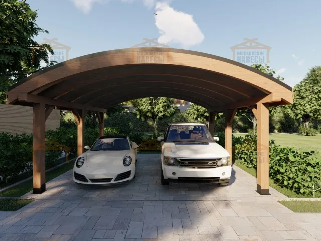 НАВЕС С ГНУТОКЛЕЕНЫМИ БАЛКАМИ ОКСФОРД — Фото 6