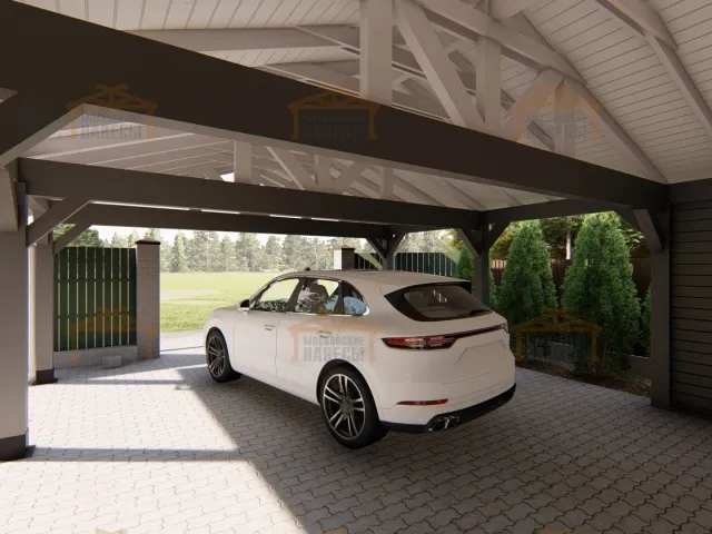 Навес из клееного бруса СУЛТАН — Фото 7