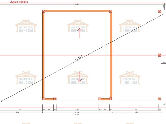 Навес для двух автомобилей с гаражом ТАЕЖНЫЙ — Фото 8