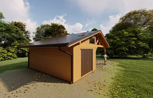 Навес с гаражом ИНДИАНА — Фото 3